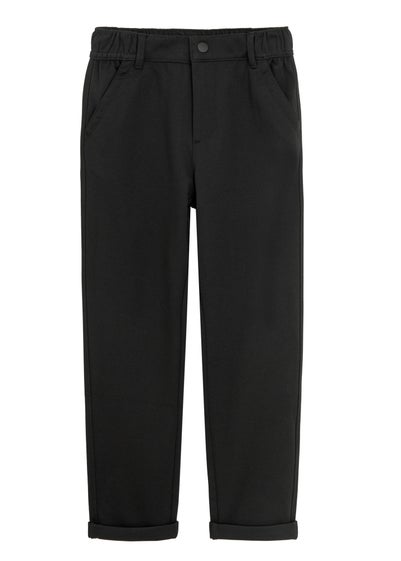 Cool Club Black Relaxed Straight-Leg Button-Up Trousers (2-7 yrs)