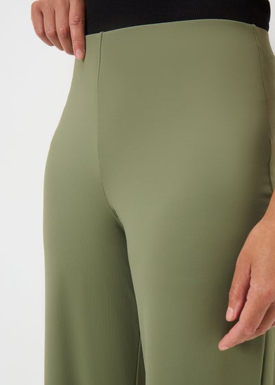Khaki Wide Leg Leggings