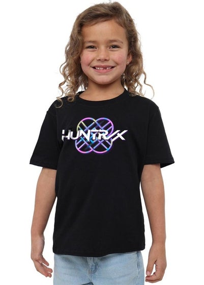 K-Pop Demon Hunters Kids Black Pastel Logo T-Shirt (3-13yrs)