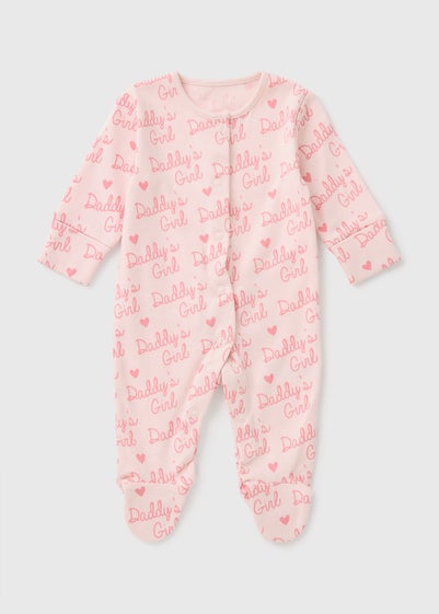 Baby Pink Daddys Girl Sleepsuit (Newborn-18mths)
