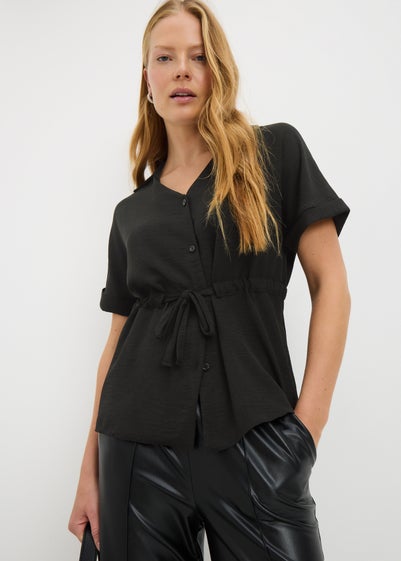 Black Tie Waist Shirt