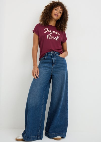 Burgundy Joyeux Noel T-Shirt