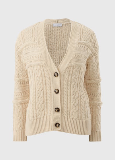 Cream Cable Cardigan