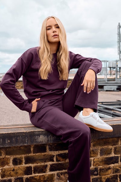 Long Tall Sally Purple Crew Neck Sweatshirt