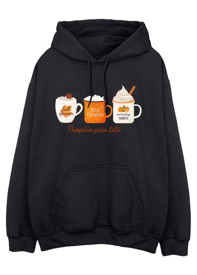 Brands In Pumpkin Spice Latte Black Graphic Hoodie