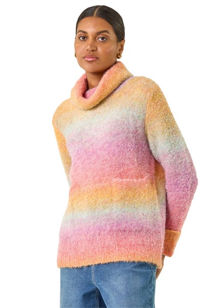 Roman Orange Ombre Stripe Knit Jumper
