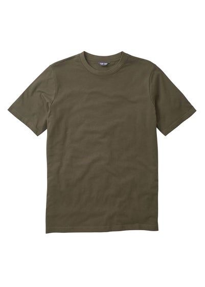 Cotton Traders Soft Khaki Crew Neck T-Shirt