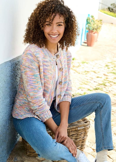 Cotton Traders Oyster Button Through Cardigan
