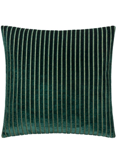 Paoletti Savoy Stripe Velvet Emerald Cushion