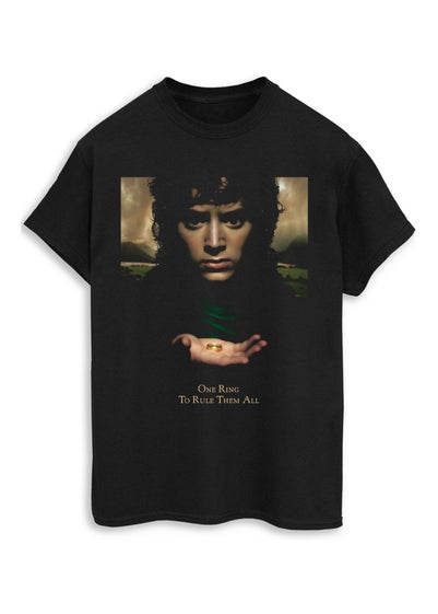 Lord Of The Rings Frodo Ring Black Graphic T-Shirt