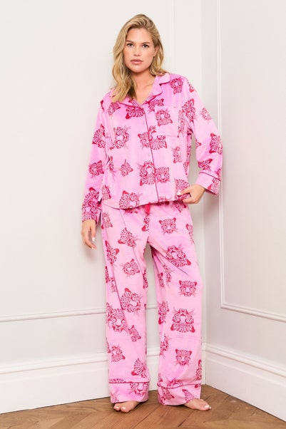 JimJam Pink Large Tiger Print Pyjama Set
