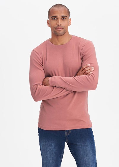 Cotton Traders Dusty Pink Long Sleeve Crew Neck Base Layer Top