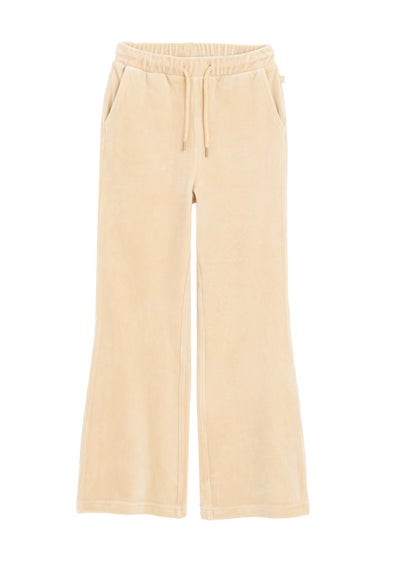 Cool Club Beige Wide-Leg Joggers With Drawstring Waist (3-8 yrs)