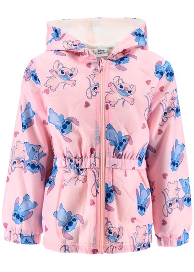 Disney Stitch Pattern Kids Pink Coat (3-8 Years)
