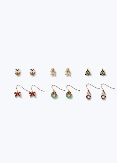 Muse X Pack Multi Coloured Penguin Drop Earrings