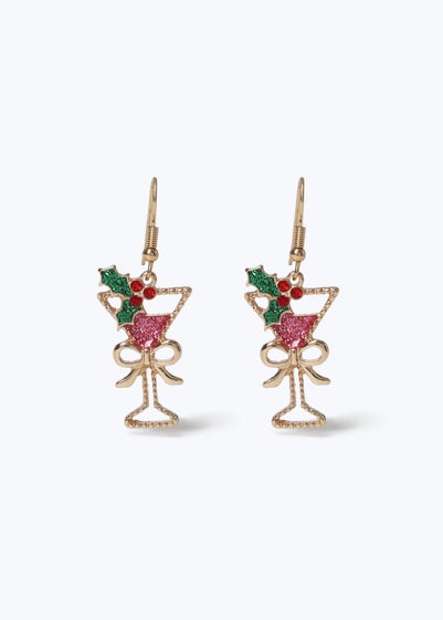 Muse Gold Christmas Gold Cocktail Earrings