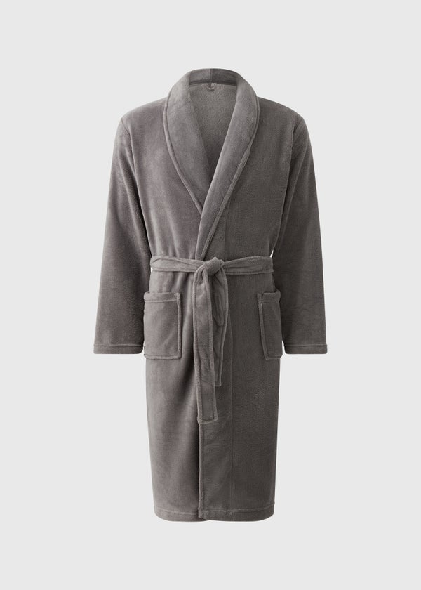 grey cotton dressing gown BATHROBE WOMEN MIDI - 7128 MIDI main image 1