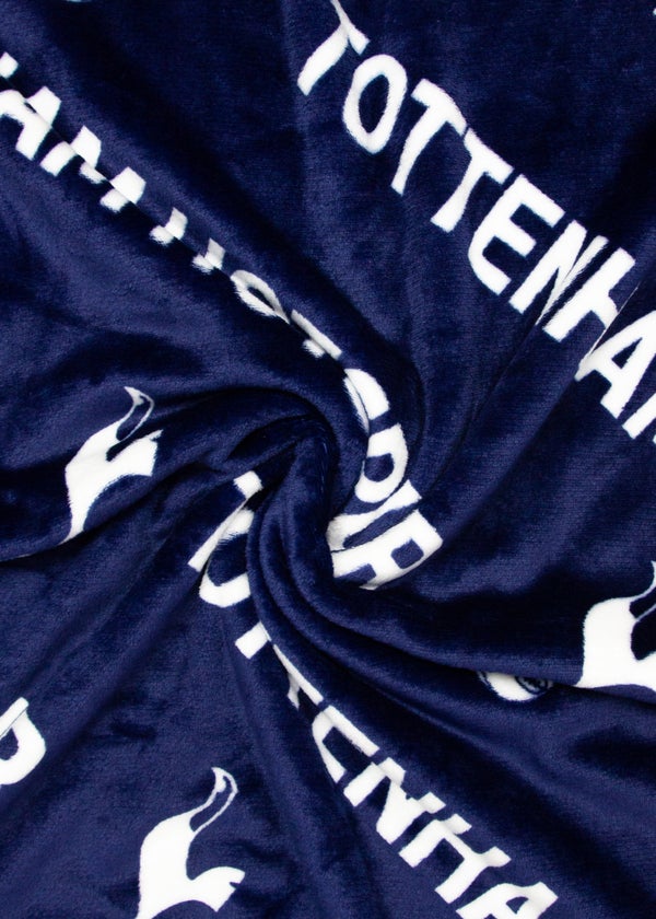 Tottenham Hotspur FC Line Blue Fleece Blanket - 100 x 150 | Matalan
