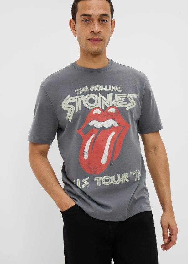 Grey Rolling Stones Band T-Shirt - S | Matalan