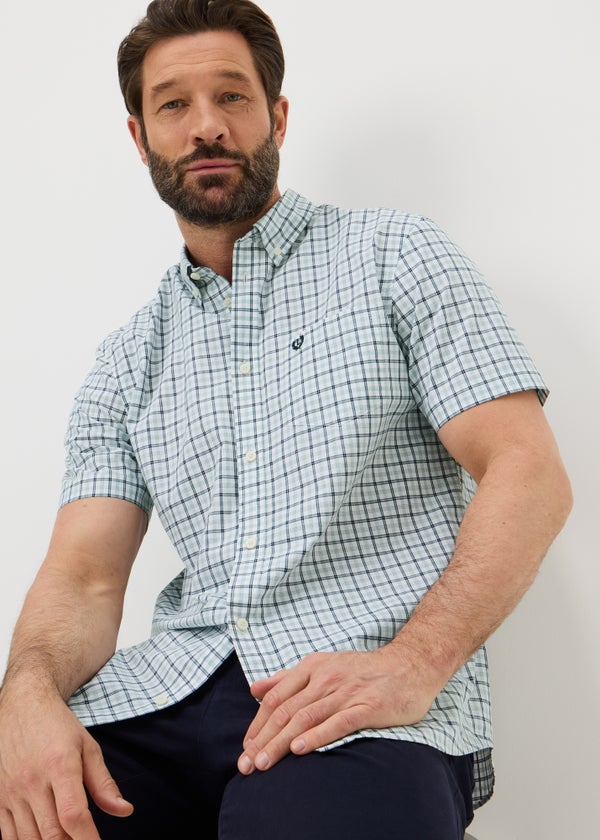 Lincoln Green Check Short Sleeve Shirt - S | Matalan