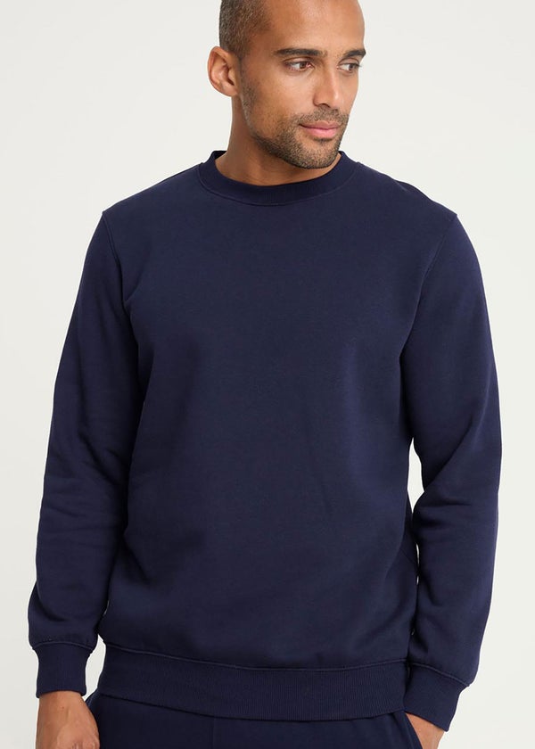 Cotton Traders Navy Crew Neck Sweatshirt - 4XL | Matalan
