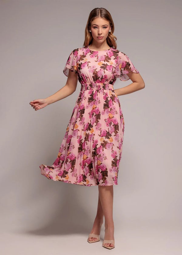 chi chi london women's flutter sleeve satin wrap dress reviews Chi Chi London Pink Plus Size Flutter Sleeve Satin Wrap Dress - 24