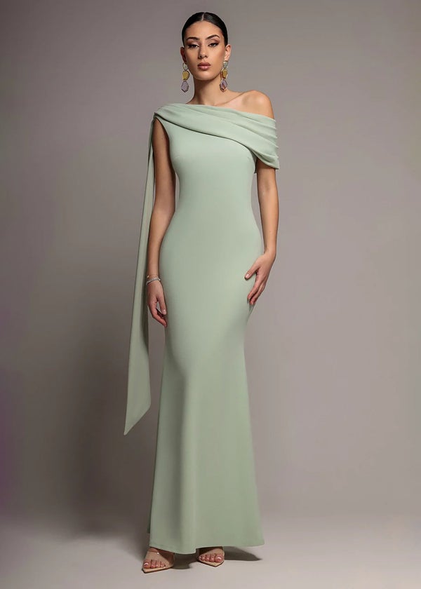 goddiva one shoulder asymmetric midi dress reviews Goddiva One Shoulder Pleated Fan Midi Dress