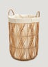 Natural Cane Open Weave Laundry Basket (37cm x 51cm)