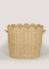 Natural Scallop Edge Storage Basket (41cm x 31.5cm)