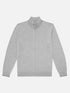 Super Fine Merino Wool Zip Thru Grey Marl