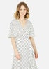 Mela White Polka Dot Wrap Dress