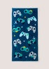 Navy Gamer Beach Towel