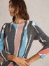 Blauer Aufdruck