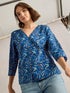 Blauer Aufdruck