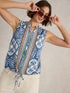 Blauer Aufdruck