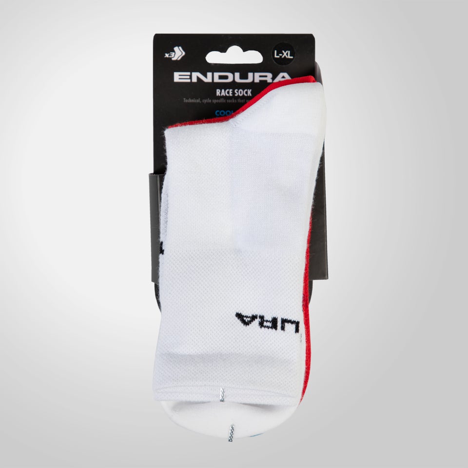 Endura Coolmax® Race Sock (Triple Pack) - White