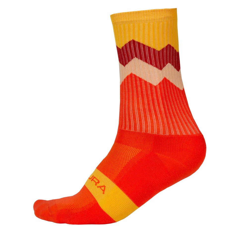 Men's Jagged Sock - Paprika