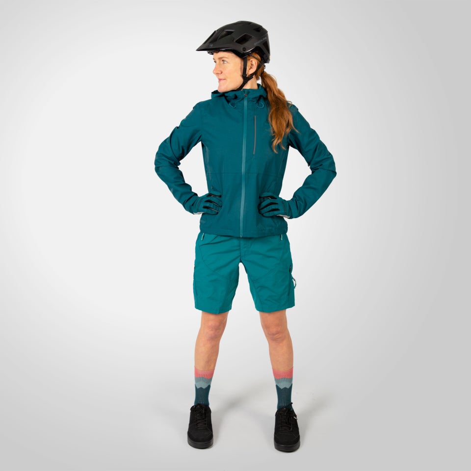 Women s Hummvee Waterproof Hooded Jacket Deep Teal