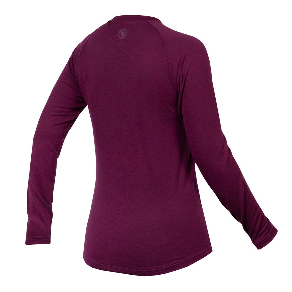 Women's BaaBaa Blend L/S Baselayer - Aubergine