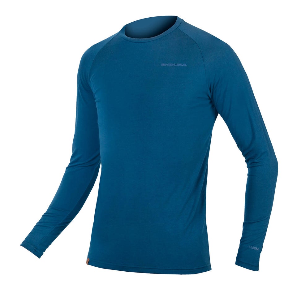 BaaBaa Blend Baselayer (langarm) für Herren - Blaubeere