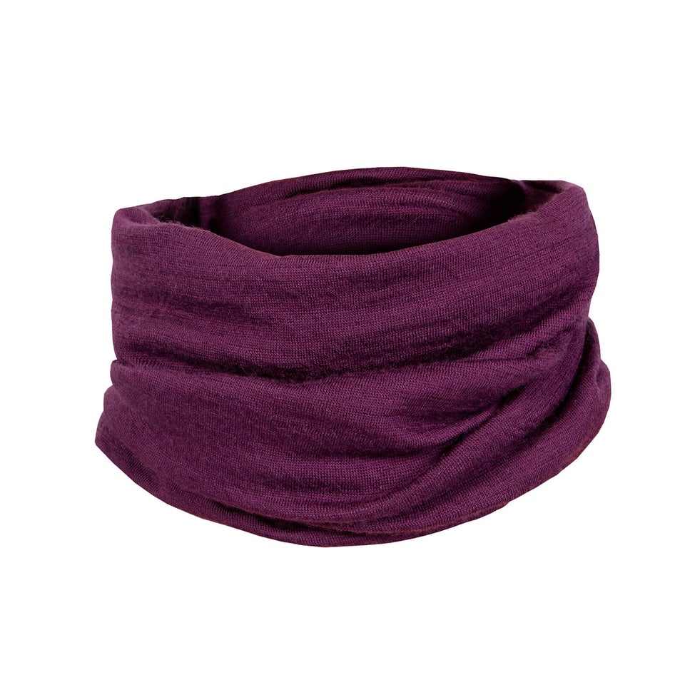 Baabaa Merino Multifunktionstuch für Herren - Aubergine