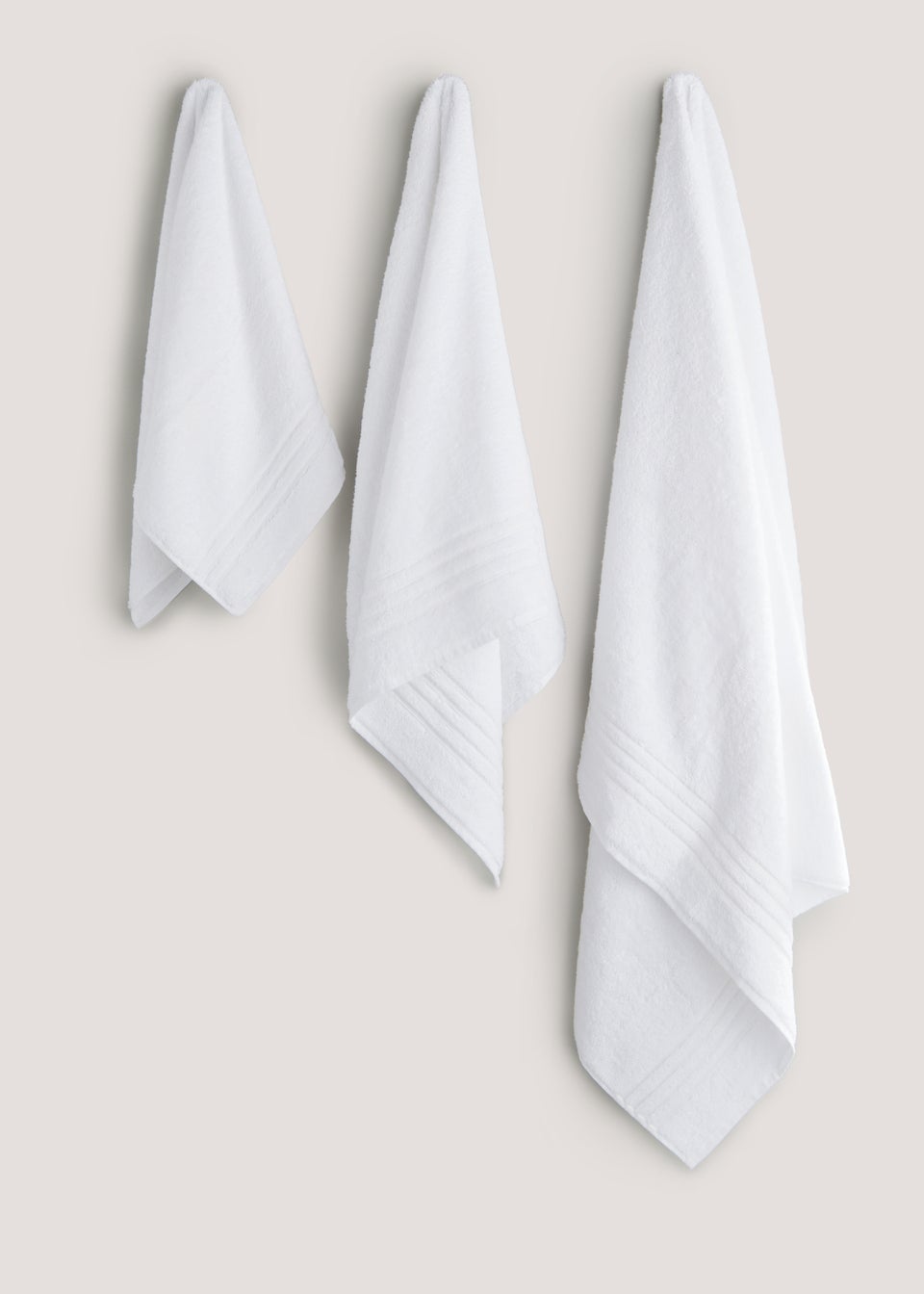 White 100% Egyptian Cotton Towels