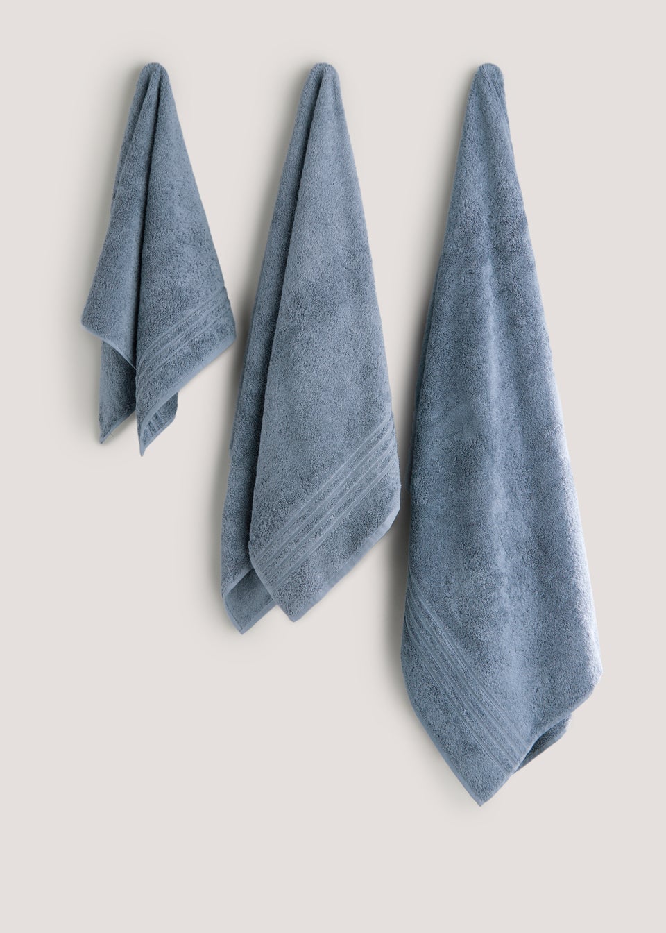 Blue 100% Egyptian Cotton Towels