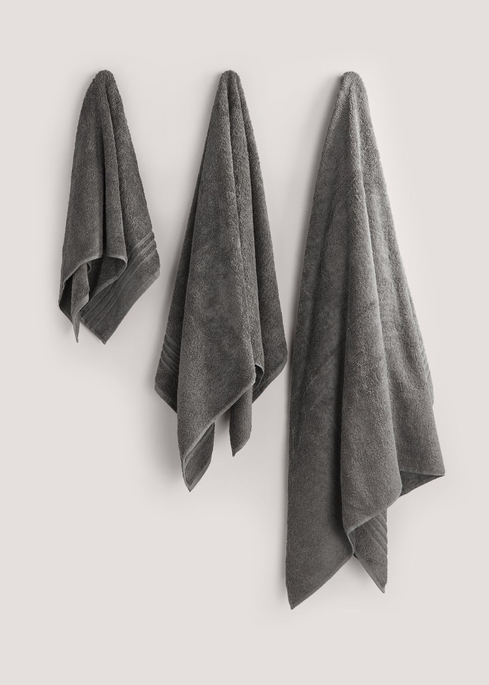 Dark Grey 100% Egyptian Cotton Towels