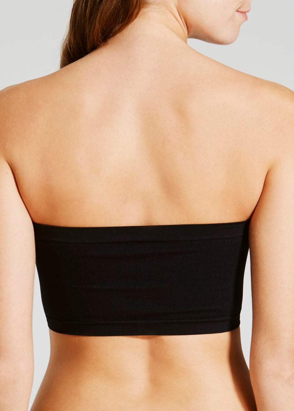 Black Seam Free Strapless Bra