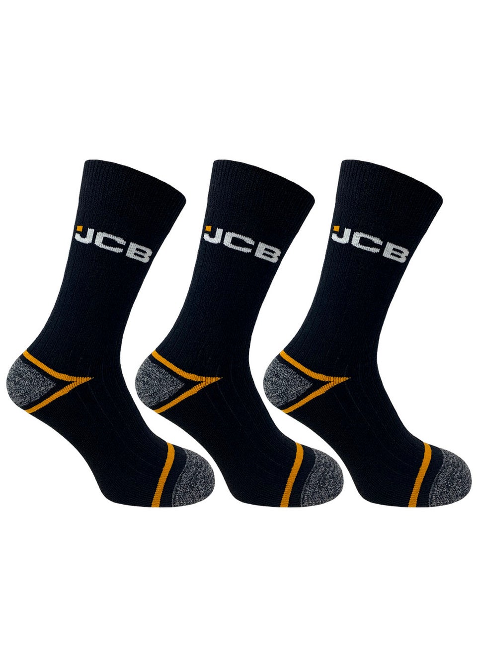 3 Pack JCB Black Work Socks