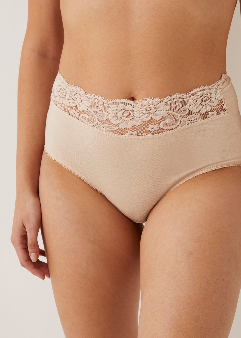 5 Pack Lace Trim Full Knickers - Matalan