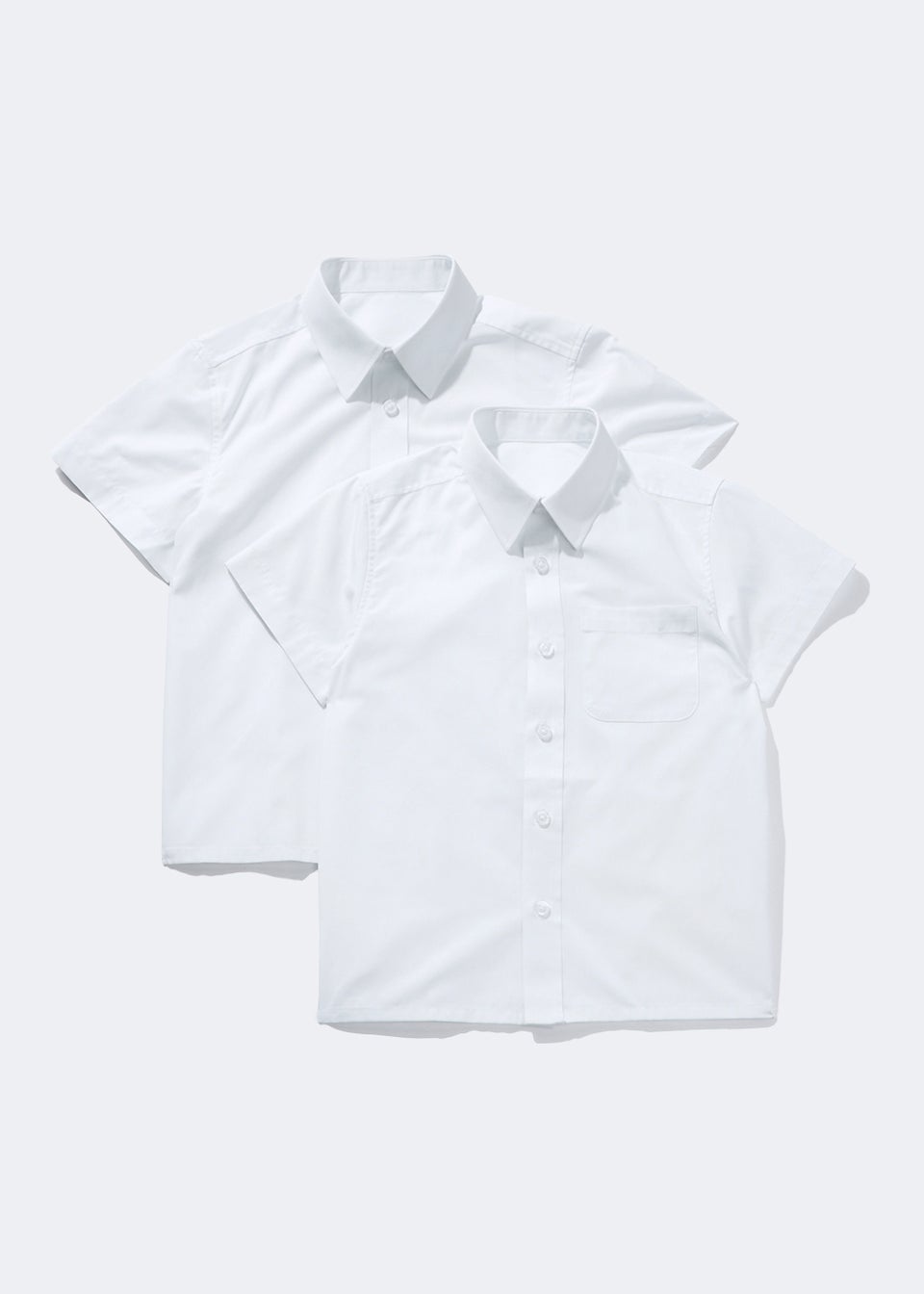 Boys 2 Pack White Short Sleeve School Shirts (4-16yrs)