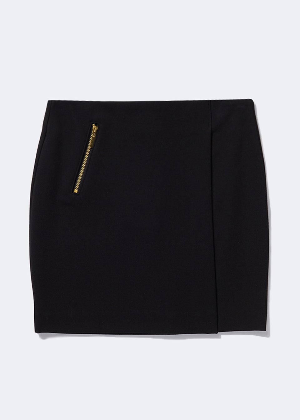Girls Black Asymmetric School Skirt (8-16yrs)