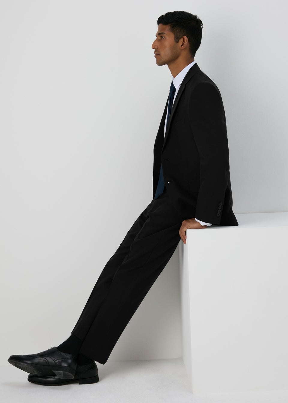 Taylor & Wright Panama Black Tailored Fit Suit Trousers